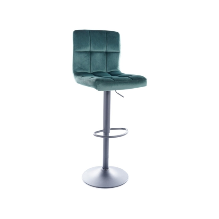 Silla de barra Juneau H-1 (Terciopelo/Patas negras)